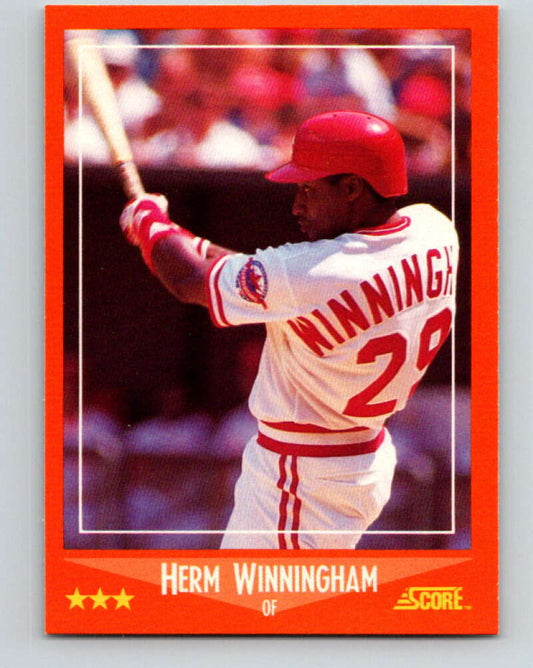 1988 Score Rookie and Traded #43T Herm Winningham Mint Cincinnati Reds  Image 1