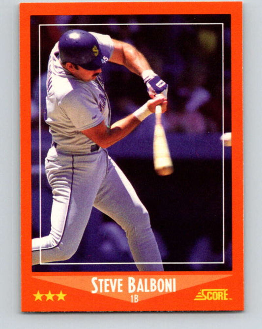 1988 Score Rookie and Traded #46T Steve Balboni Mint Seattle Mariners  Image 1