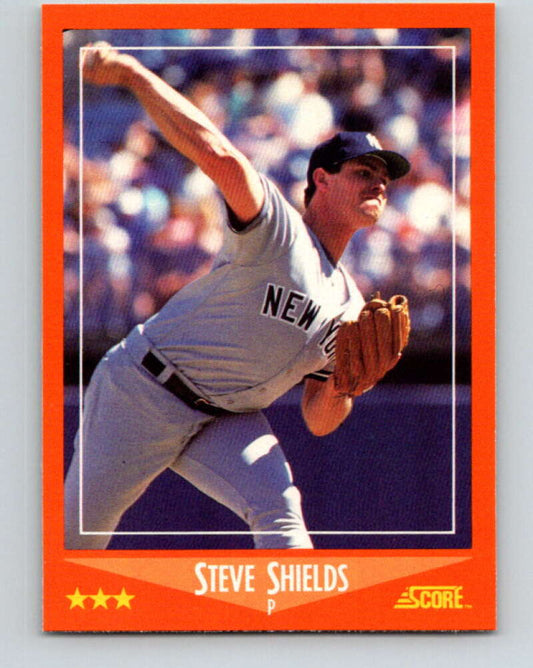 1988 Score Rookie and Traded #47T Steve Shields Mint New York Yankees  Image 1