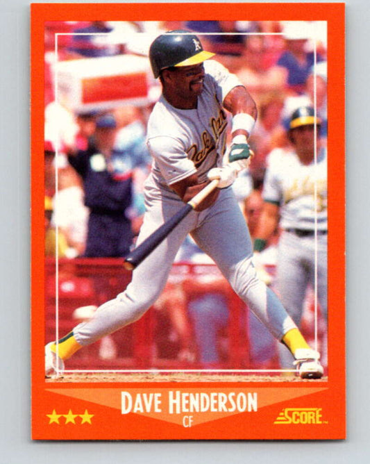 1988 Score Rookie and Traded #49T Dave Henderson Mint Oakland Athletics  Image 1