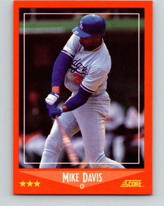 1988 Score Rookie and Traded #53T Mike Davis Mint Los Angeles Dodgers