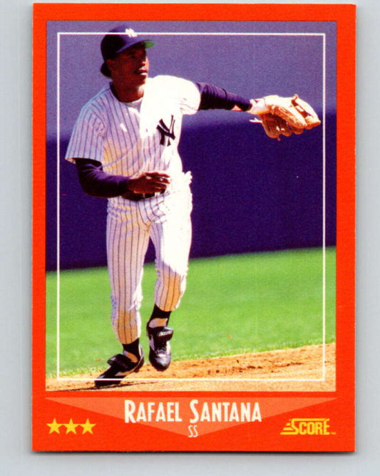 1988 Score Rookie and Traded #54T Rafael Santana Mint New York Yankees  Image 1