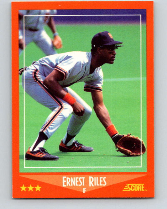 1988 Score Rookie and Traded #57T Ernest Riles Mint San Francisco Giants  Image 1