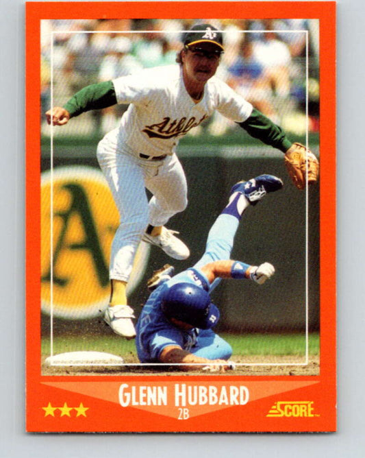 1988 Score Rookie and Traded #58T Glenn Hubbard Mint Oakland Athletics  Image 1
