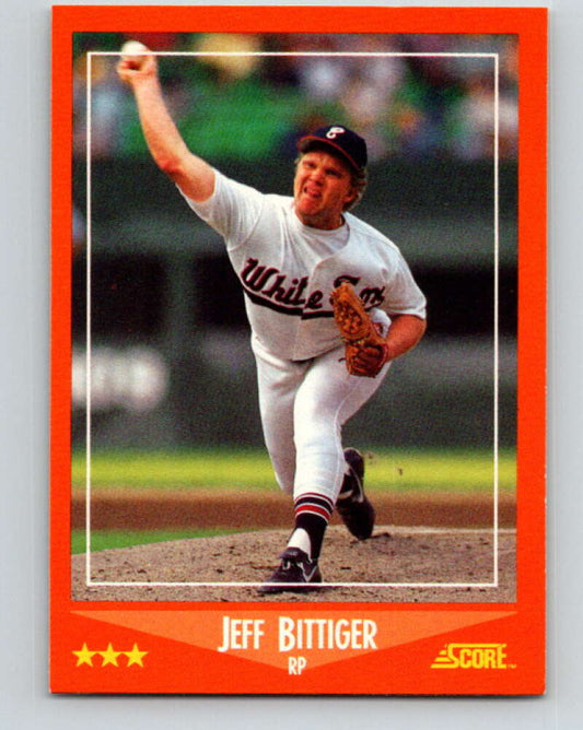 1988 Score Rookie and Traded #66T Jeff Bittiger Mint RC Rookie Chicago White Sox  Image 1