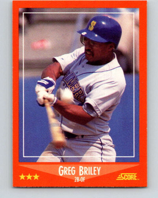 1988 Score Rookie and Traded #74T Greg Briley Mint RC Rookie Seattle Mariners  Image 1