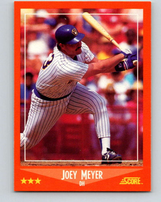 1988 Score Rookie and Traded #75T Joey Meyer Mint Milwaukee Brewers
