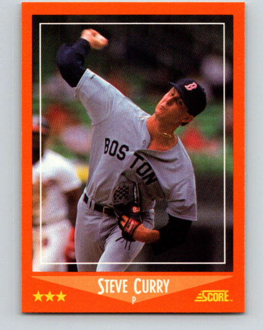 1988 Score Rookie and Traded #81T Steve Curry Mint RC Rookie Boston Red Sox  Image 1