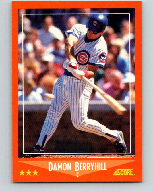 1988 Score Rookie and Traded #82T Damon Berryhill Mint RC Rookie Chicago Cubs