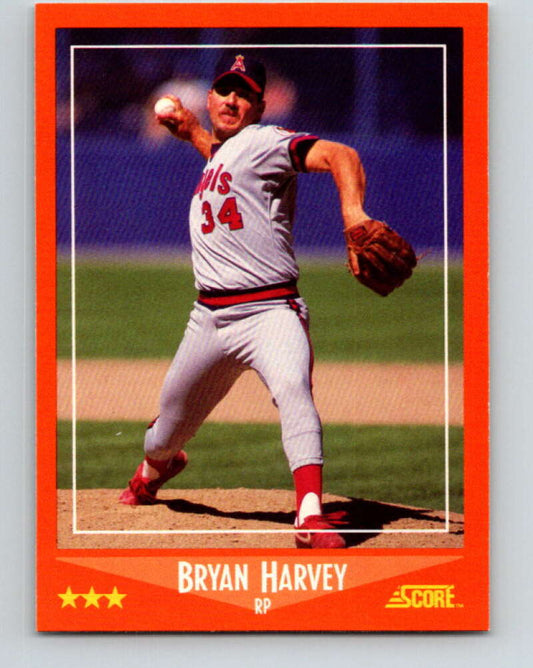 1988 Score Rookie and Traded #87T Bryan Harvey Mint RC Rookie California Angels  Image 1