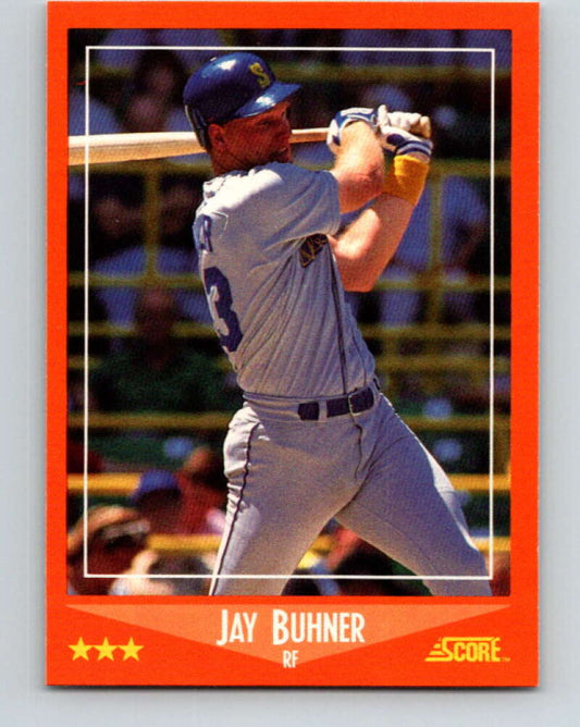 1988 Score Rookie and Traded #95T Jay Buhner Mint RC Rookie Seattle Mariners