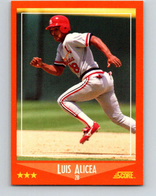 1988 Score Rookie and Traded #98T Luis Alicea Mint RC Rookie St. Louis Cardinals  Image 1