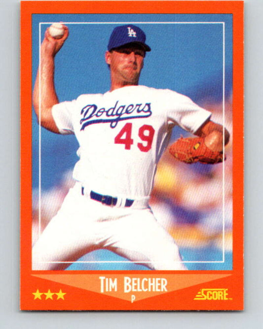 1988 Score Rookie and Traded #101T Tim Belcher Mint Los Angeles Dodgers