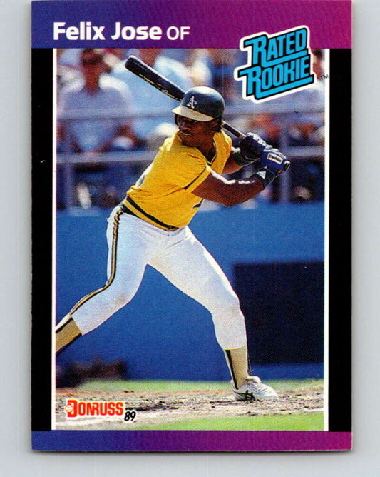 1989 Donruss #38 Felix Jose/ Mint RC Rookie Oakland Athletics
