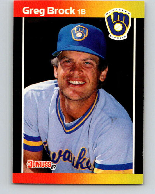 1989 Donruss #57 Greg Brock Mint Milwaukee Brewers  Image 1