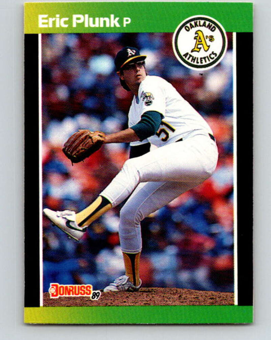 1989 Donruss #125 Eric Plunk Mint Oakland Athletics  Image 1