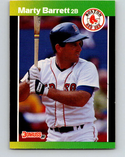 1989 Donruss #184 Marty Barrett Mint Boston Red Sox  Image 1