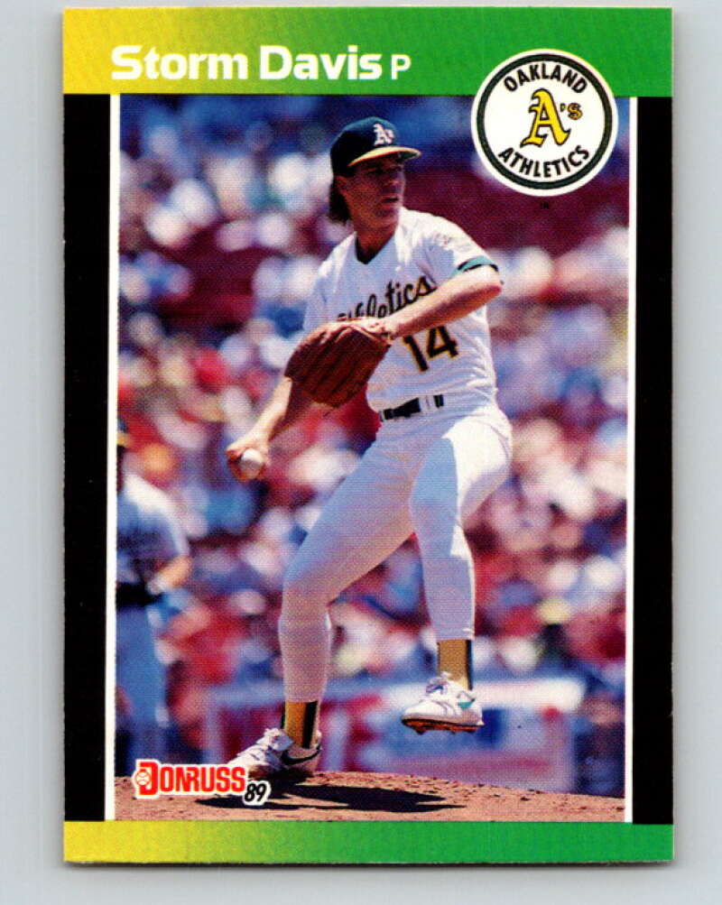 1989 Donruss #210 Storm Davis Mint Oakland Athletics  Image 1