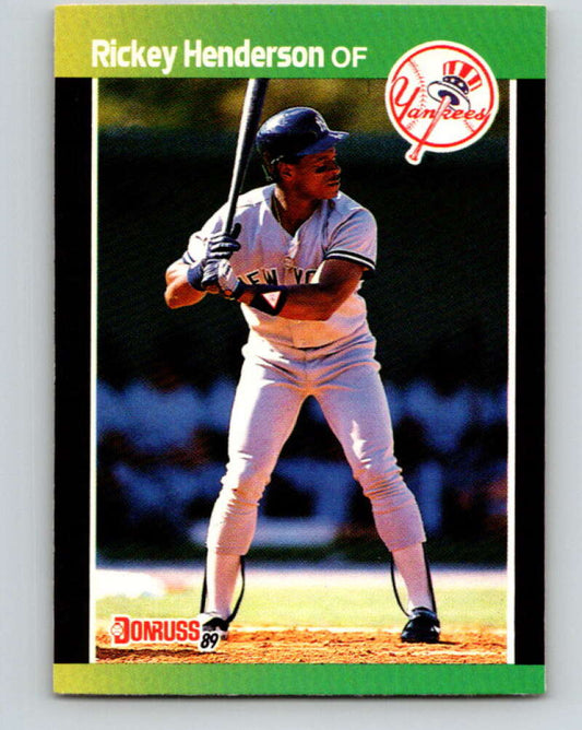1989 Donruss #245 Rickey Henderson Mint New York Yankees  Image 1