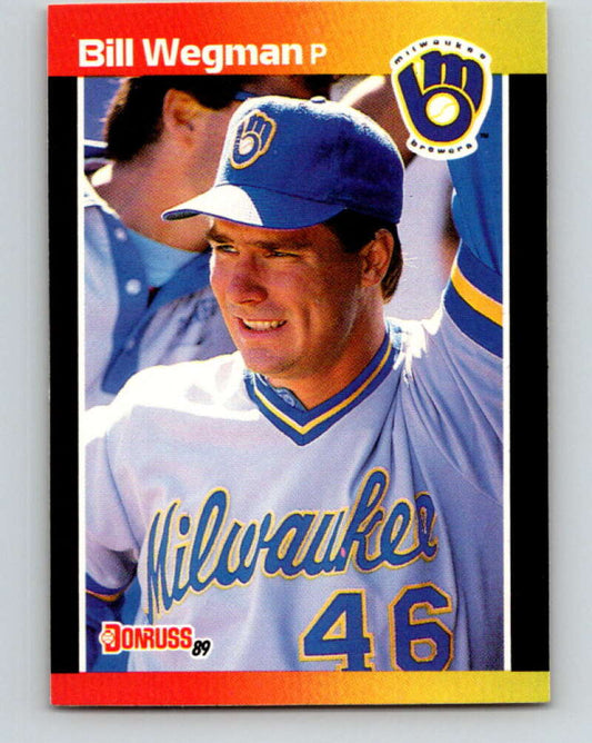1989 Donruss #293 Bill Wegman Mint Milwaukee Brewers  Image 1