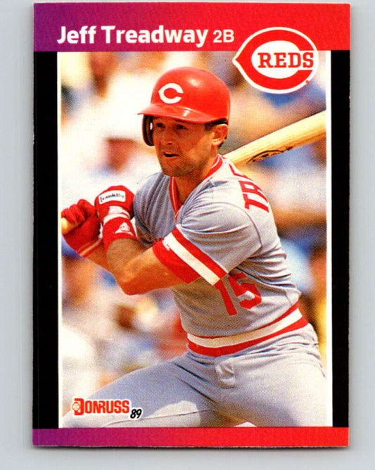 1989 Donruss #351 Jeff Treadway Mint Cincinnati Reds  Image 1