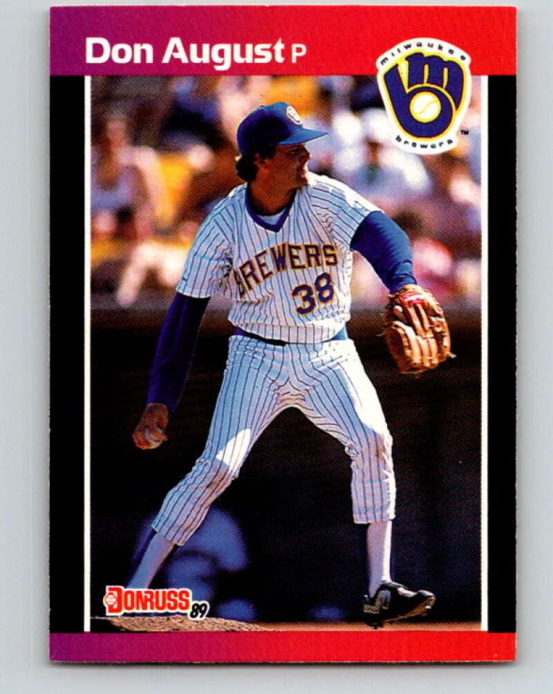 1989 Donruss #410 Don August Mint Milwaukee Brewers