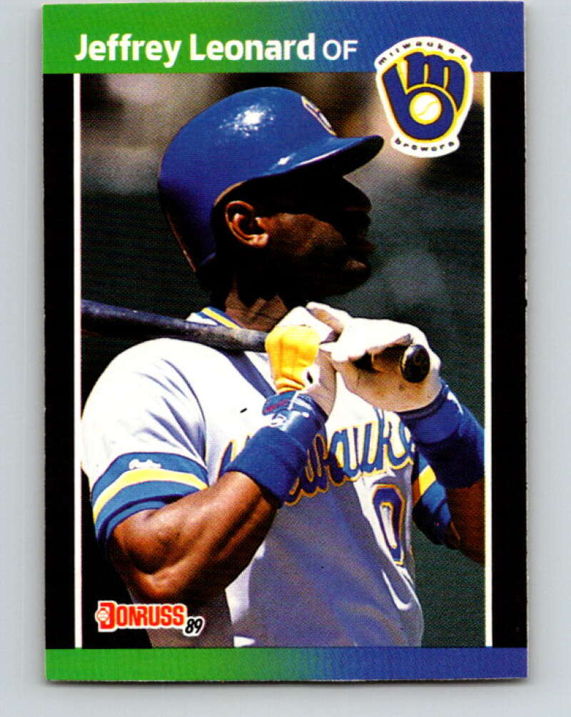 1989 Donruss #457 Jeffrey Leonard Mint Milwaukee Brewers