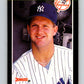 1989 Donruss #481 Dave Eiland Mint RC Rookie New York Yankees  Image 1