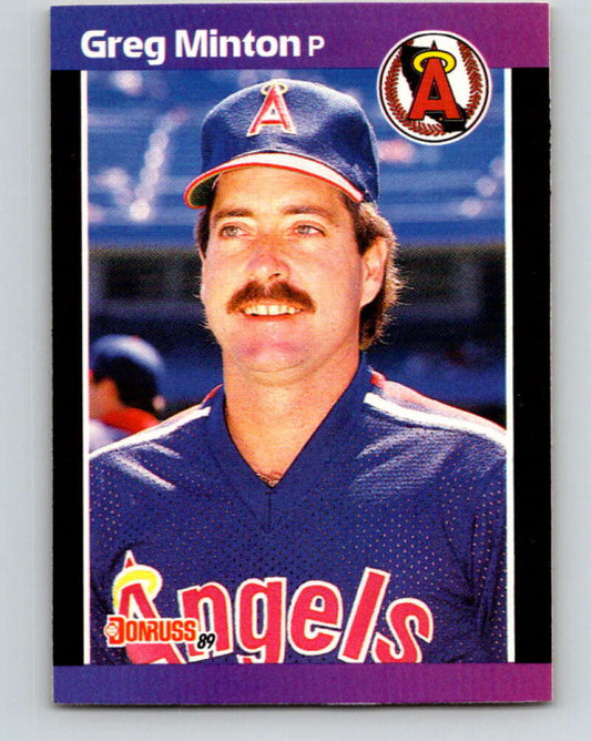 1989 Donruss #490 Greg Minton Mint California Angels  Image 1
