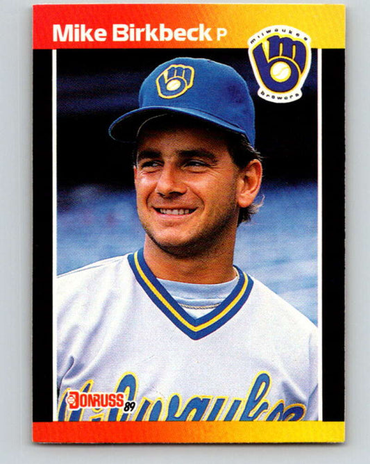 1989 Donruss #501 Mike Birkbeck Mint Milwaukee Brewers  Image 1