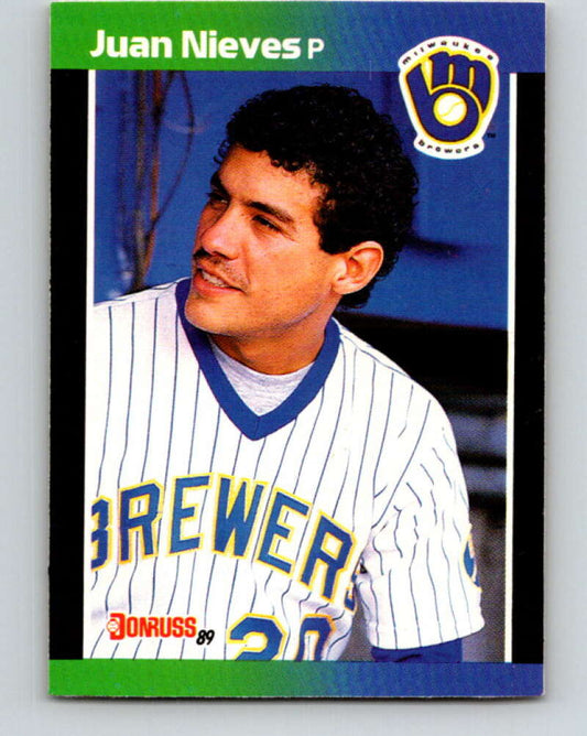 1989 Donruss #575 Juan Nieves DP Mint Milwaukee Brewers  Image 1