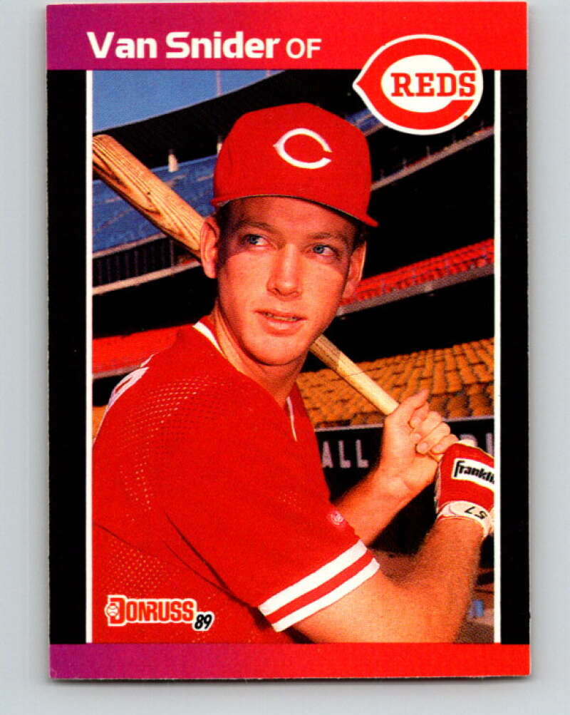 1989 Donruss #586 Van Snider DP Mint Cincinnati Reds  Image 1