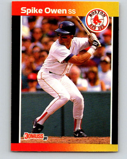 1989 Donruss #593 Spike Owen DP Mint Boston Red Sox  Image 1