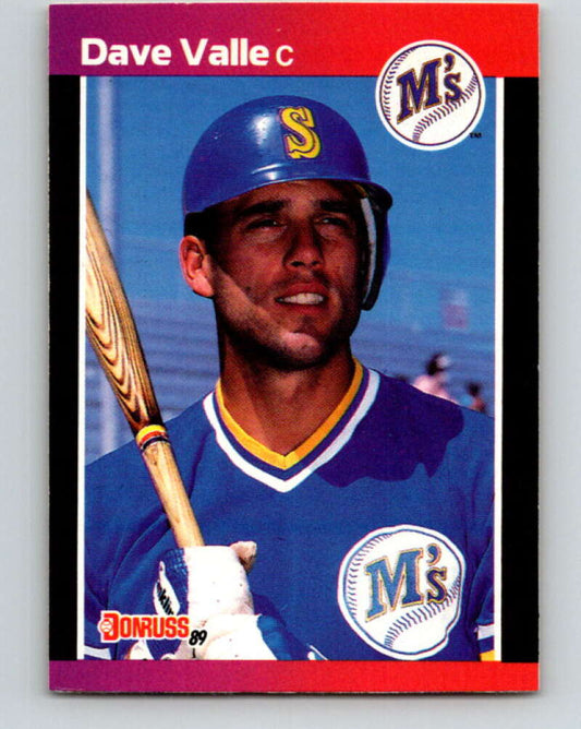 1989 Donruss #614 Dave Valle Mint Seattle Mariners  Image 1