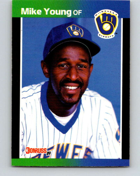 1989 Donruss #632 Mike Young DP Mint Milwaukee Brewers  Image 1