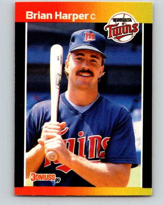 1989 Donruss #641 Brian Harper Mint Minnesota Twins  Image 1