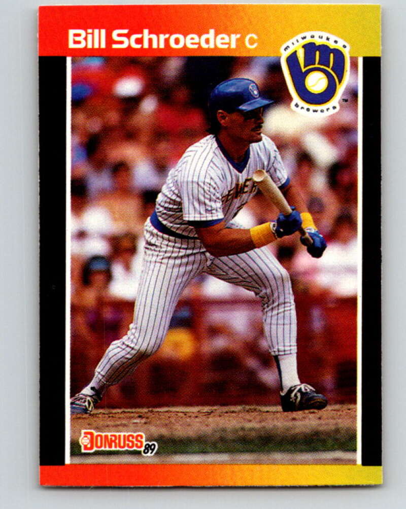 1989 Donruss #644 Bill Schroeder Mint Milwaukee Brewers  Image 1