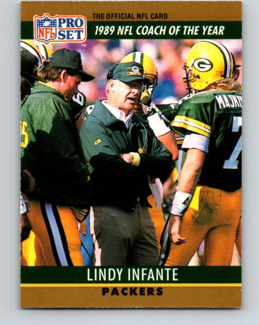 1990 Pro Set #3 Lindy Infante Mint Green Bay Packers  Image 1