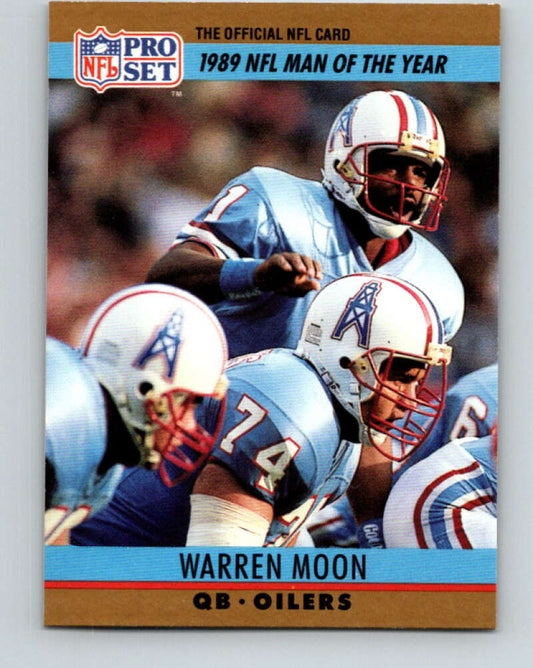 1990 Pro Set #4 Warren Moon Mint Houston Oilers  Image 1
