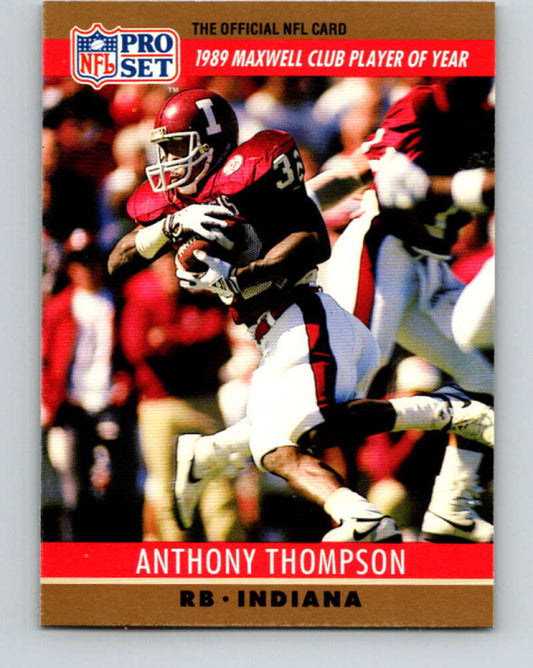 1990 Pro Set #22 Anthony Thompson Mint RC Rookie Indiana Hoosiers  Image 1