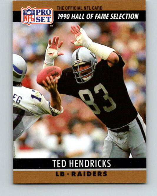 1990 Pro Set #26 Ted Hendricks Mint Los Angeles Raiders  Image 1