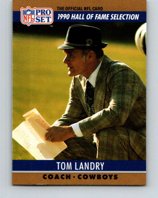 1990 Pro Set #28 Tom Landry Mint Dallas Cowboys  Image 1