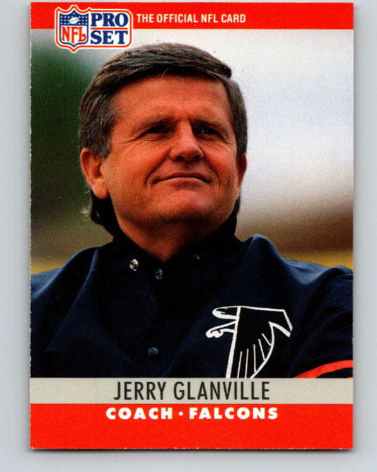 1990 Pro Set #38 Jerry Glanville Mint Atlanta Falcons  Image 1