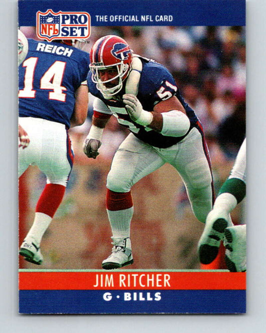 1990 Pro Set #45 Jim Ritcher Mint RC Rookie Buffalo Bills  Image 1
