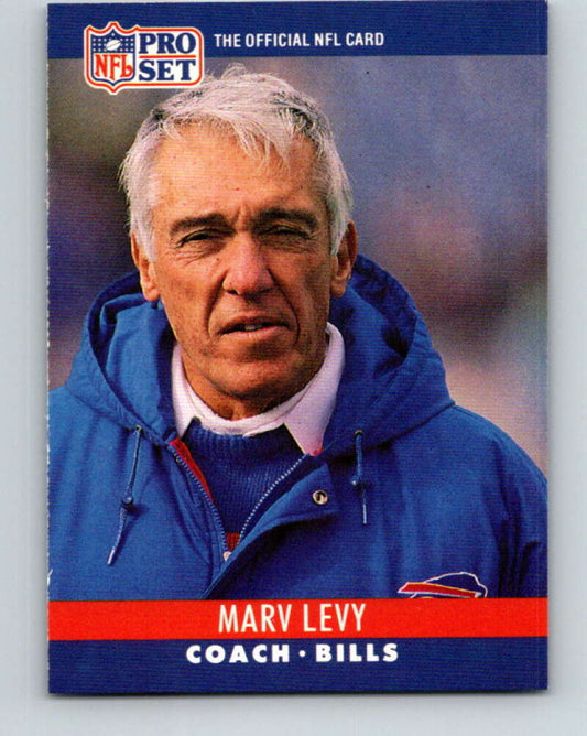 1990 Pro Set #48 Marv Levy Mint Buffalo Bills  Image 1