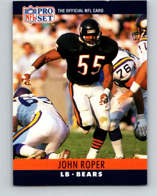 1990 Pro Set #56 John Roper Mint RC Rookie Chicago Bears  Image 1