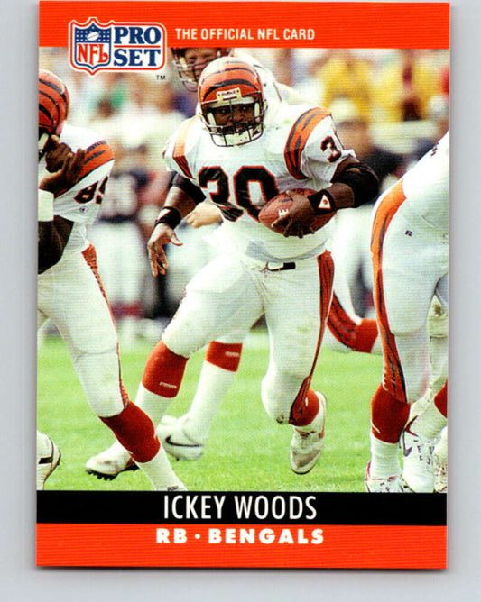 1990 Pro Set #66 Ickey Woods Mint Cincinnati Bengals  Image 1