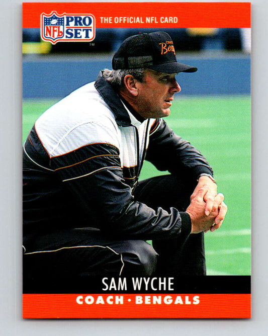 1990 Pro Set #68 Sam Wyche Mint Cincinnati Bengals  Image 1