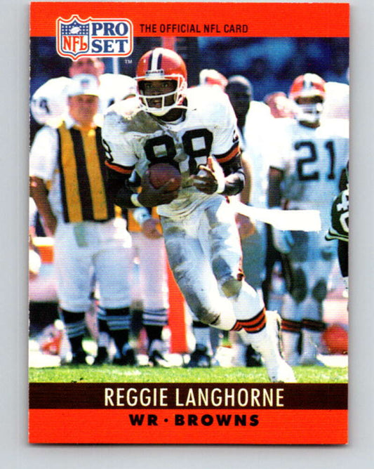 1990 Pro Set #73 Reggie Langhorne Mint Cleveland Browns  Image 1