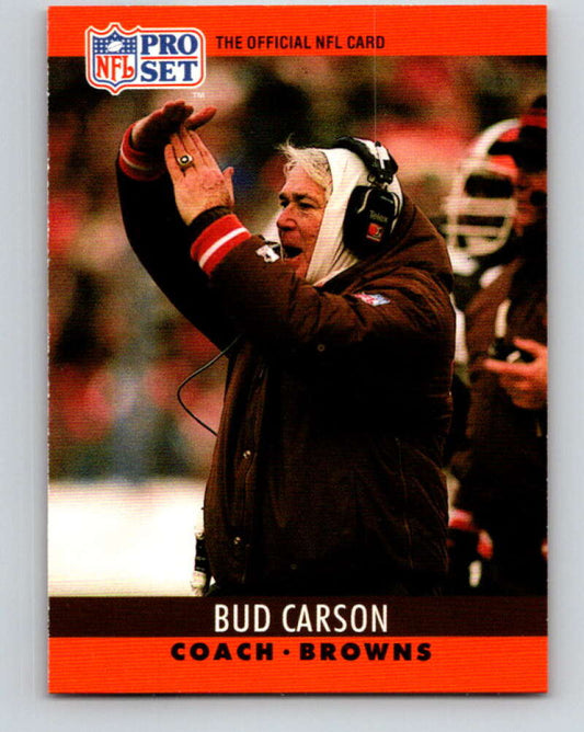 1990 Pro Set #77 Bud Carson Mint Cleveland Browns  Image 1